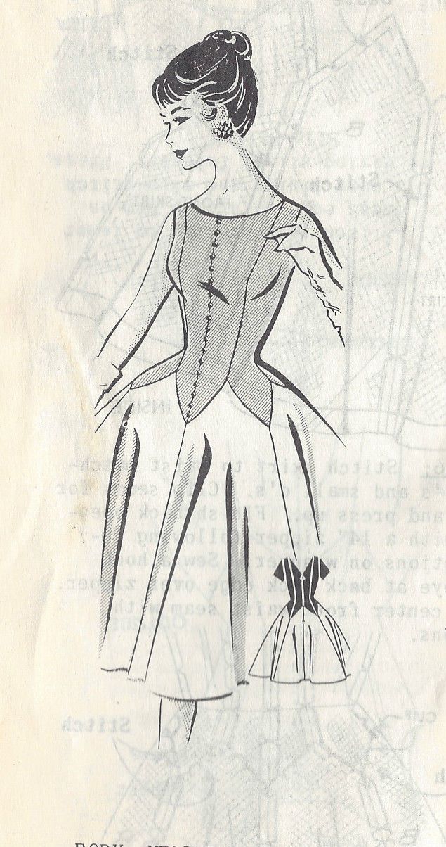 1950s Vintage Sewing Pattern B34\