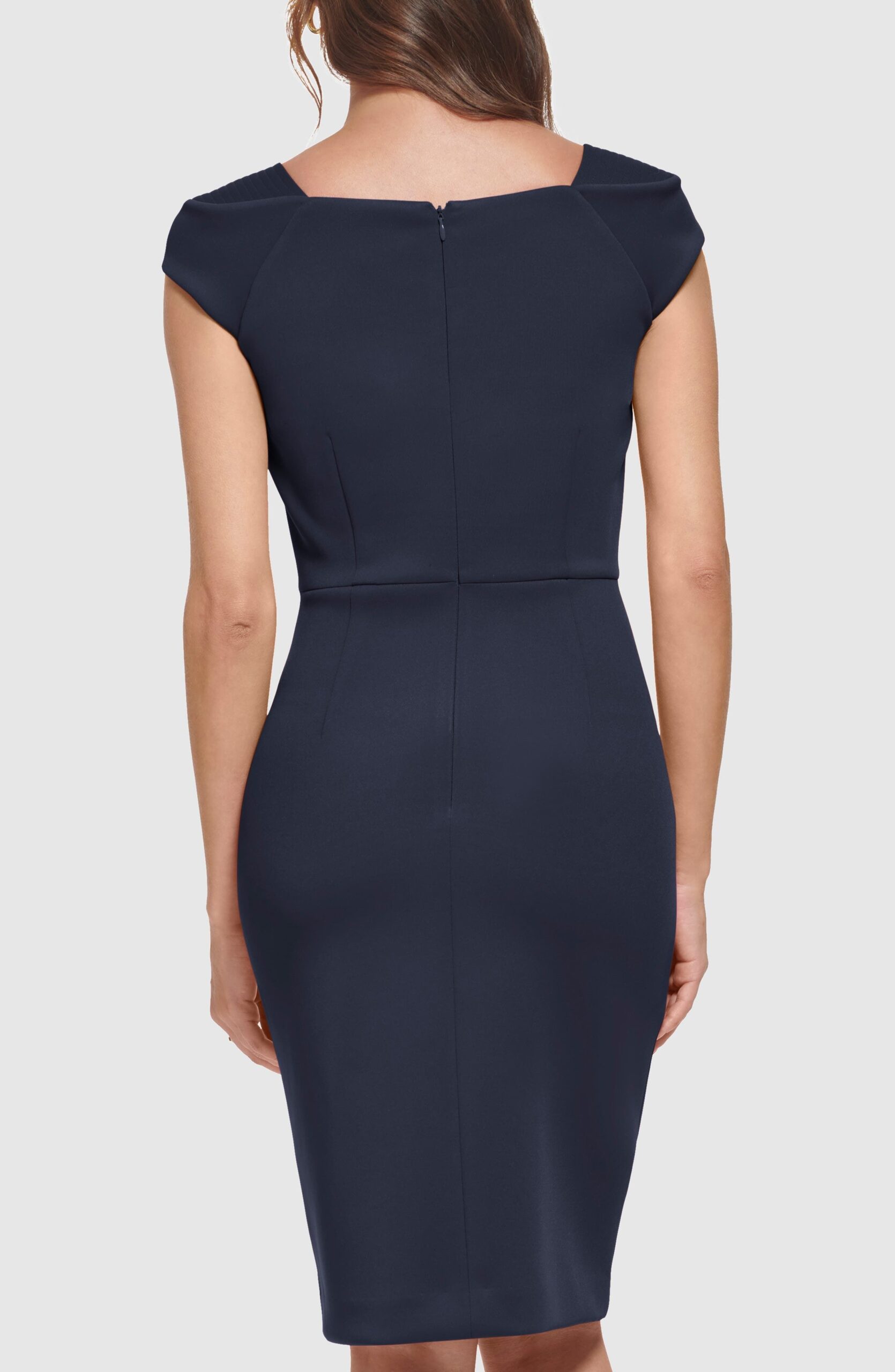 Calvin Klein Scuba Cap Sleeve Sheath Dress in Indigo at Nordstrom Rack, Size 4
