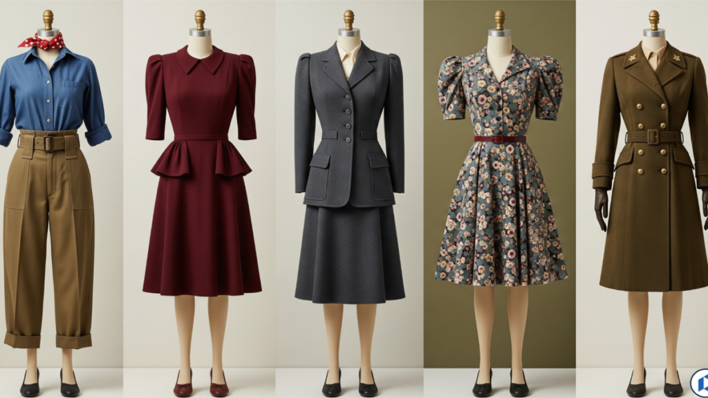 1940s Womens Fashion: Wartime Utility Meets Feminine Strength