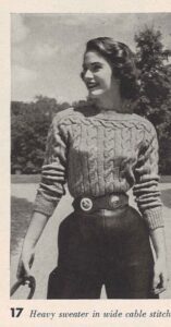 Equestrian Ropes • 1950s Knitting Knitted Ladies’ Sweater Cabled Top Blouse Sweater • 50s Vintage Pattern • Retro Women’s Knit Digital PDF – Etsy Canada