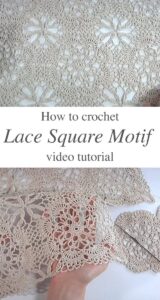 Crochet Lace Square Motif For Beginners