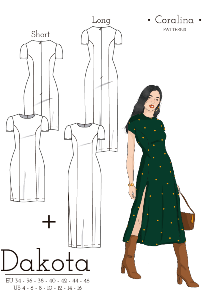 Princess Seam Long Dress PDF Sewing Pattern | Sizes 4-16 (EU 34-46) | Two Length Options | Instant Download – Etsy