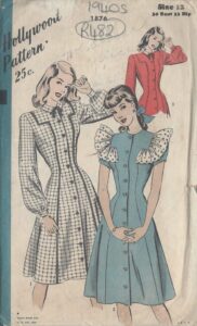 1940s Vintage Sewing Pattern DRESS B30\