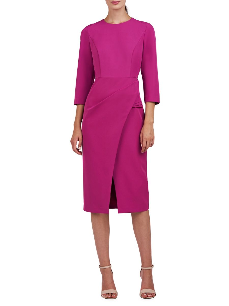 Kay Unger – Doreen Draped Midi-Dress