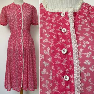 1940s Rosa SACSON Tea Dress, 1940s Tea Dress, 1940s Tea Dress, 1940s Kleid, 1940s Tea Dress, 1940s Kleid