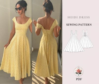 Vintage Style Pinafore Dress Sewing Pattern: Square Neck Dress /plus Size Cottagecore Dress (PDF Pattern) – Etsy