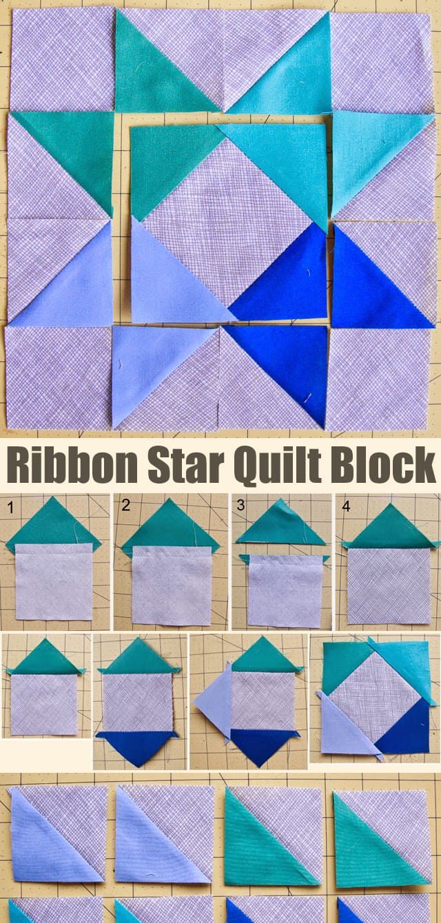 Ribbon Star Quilt Block Tutorial & Pattern