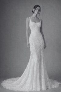 ADELLE Square Neckline Mermaid Lace Wedding Dress