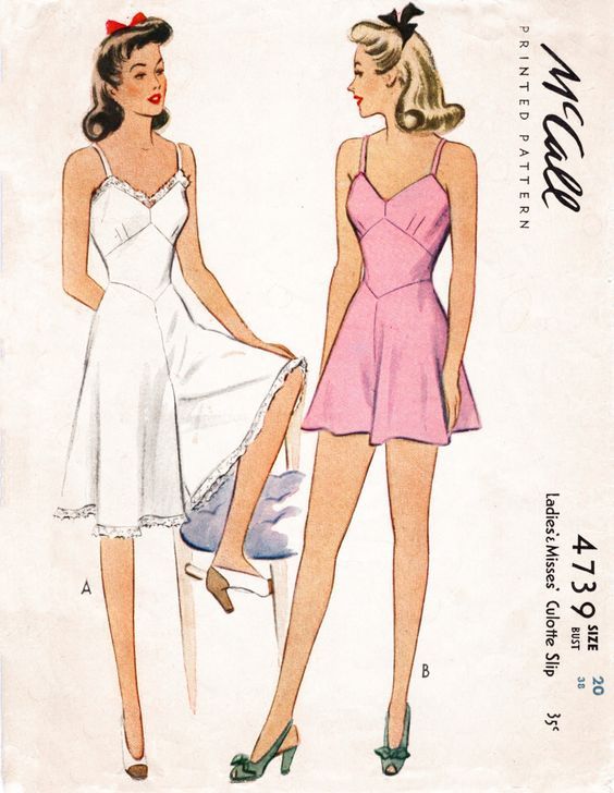 Vintage Sewing Pattern 1940s 40s Vintage Lingerie Pattern Teddy Romper Culotte Bust 38 Reproduction – Etsy
