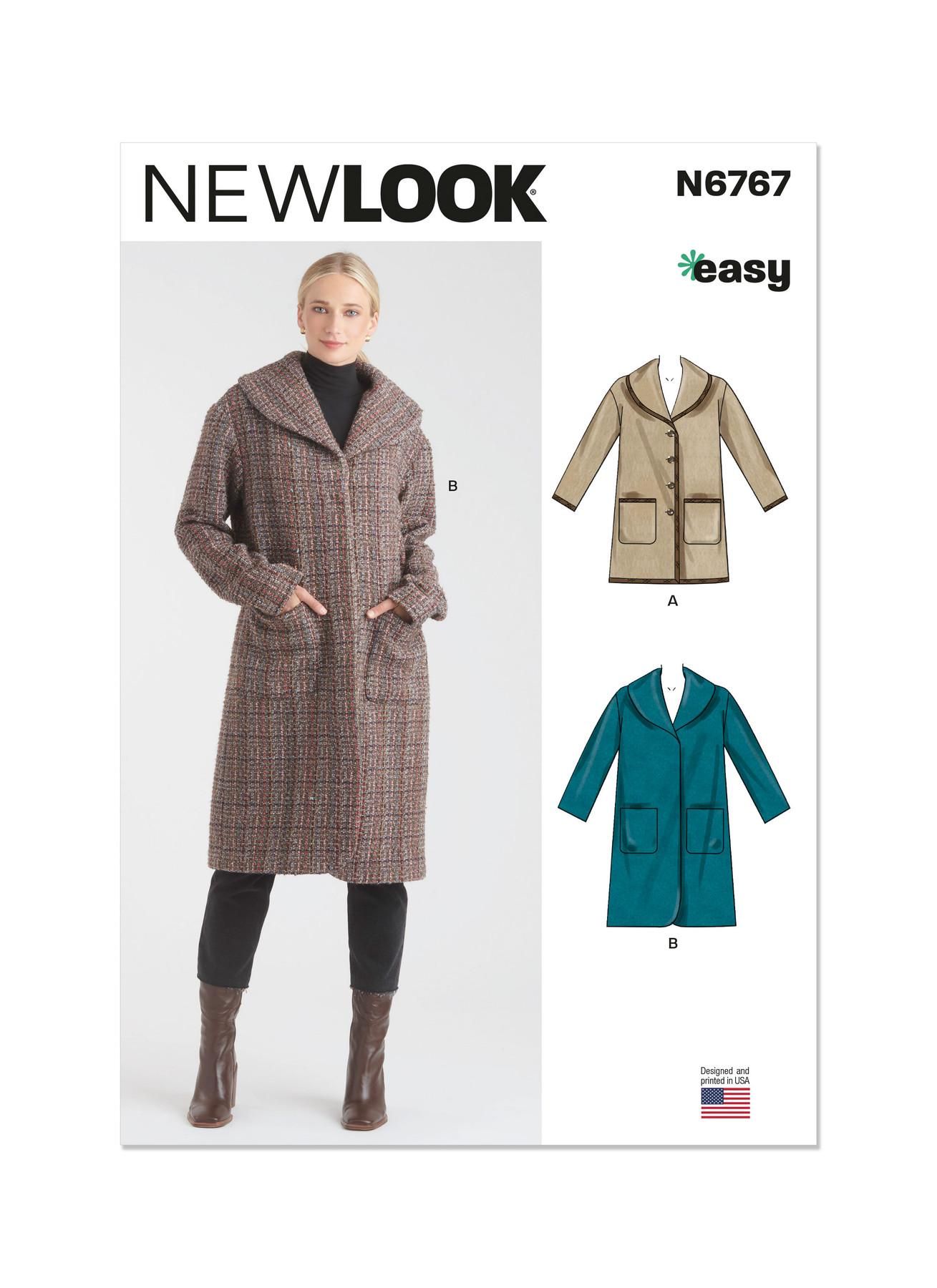 Misses’ Coats New Look Sewing Pattern N6767 Uncut, FF – Etsy