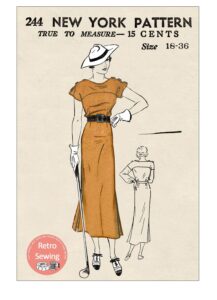 1930s Vintage Summer Dress Sewing Pattern Bust 36 Sporty Retro Day Dress PDF – Etsy Australia