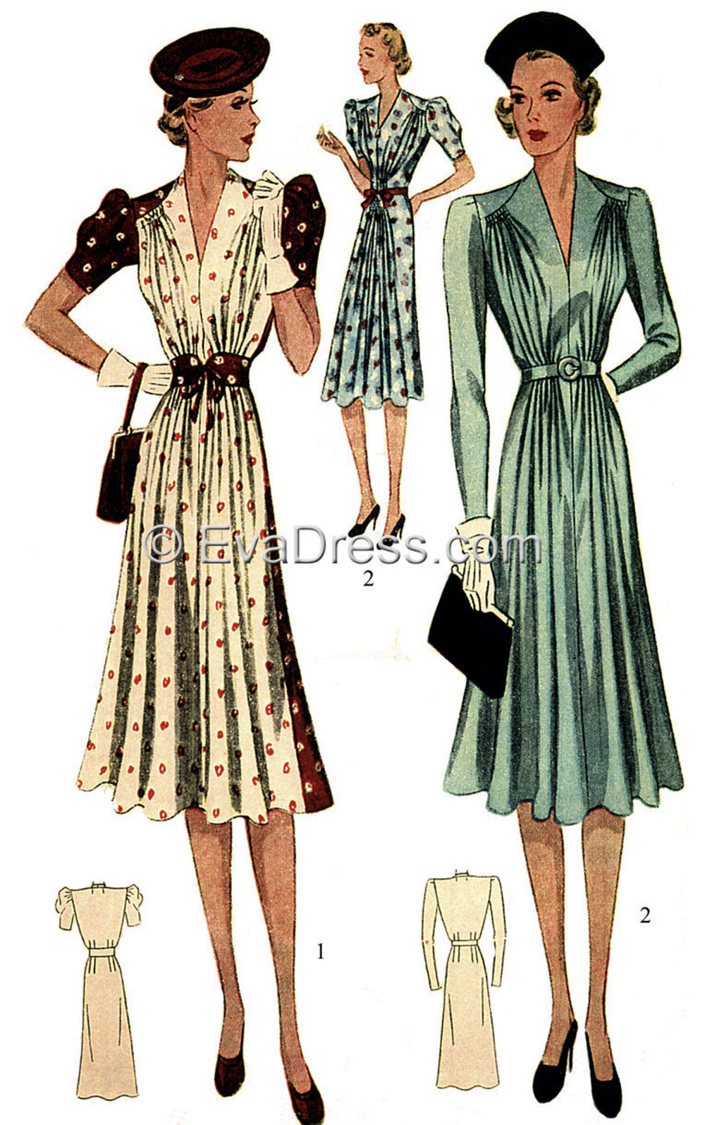 1938 Dress Pattern by Evadress – Etsy