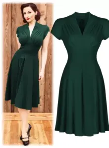 39.89€ |Free shipping Women’s Vintage Style Retro 1940s Shirtwaist Flared Evening Tea Dress Swing Skaters Ball Gown 3188|dress elegant|dress up wedding gownsgown evening dress – AliExpress