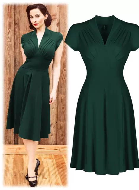 39.89€ |Free shipping Women’s Vintage Style Retro 1940s Shirtwaist Flared Evening Tea Dress Swing Skaters Ball Gown 3188|dress elegant|dress up wedding gownsgown evening dress – AliExpress