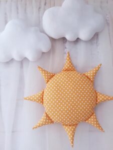 Set of 2 Clouds and 1 Sun Wall Hanging,nursery Decoration,wall Hanging,sun and Clouds Hangihg – Etsy