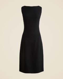 Seamed sheath dress in bouclé