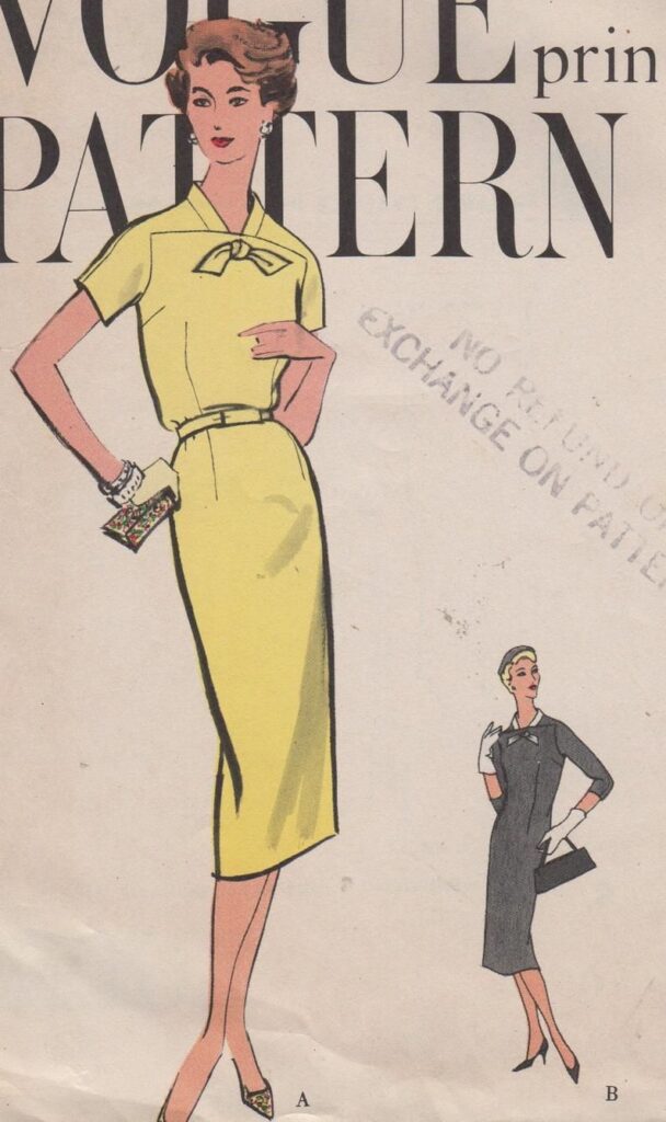 Bust 34-1958 Misses’ Sheath Dress Vogue Pattern 9447 Size 14 Hip 36 – Etsy UK
