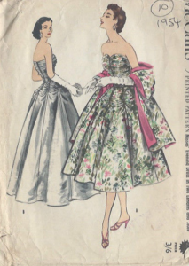 1954 Vintage Sewing Pattern DRESS B36″ Size: 18 (10) – The Vintage Pattern Shop