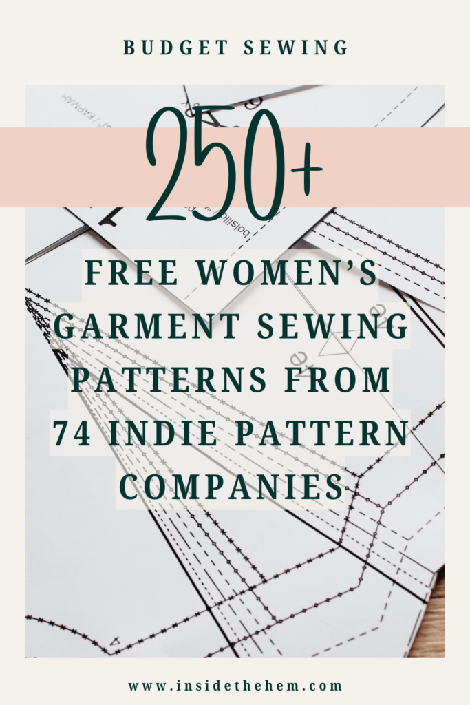 74 Indie Sewing Pattern Designers that Offer Garment Sewing Patterns for FREE!
