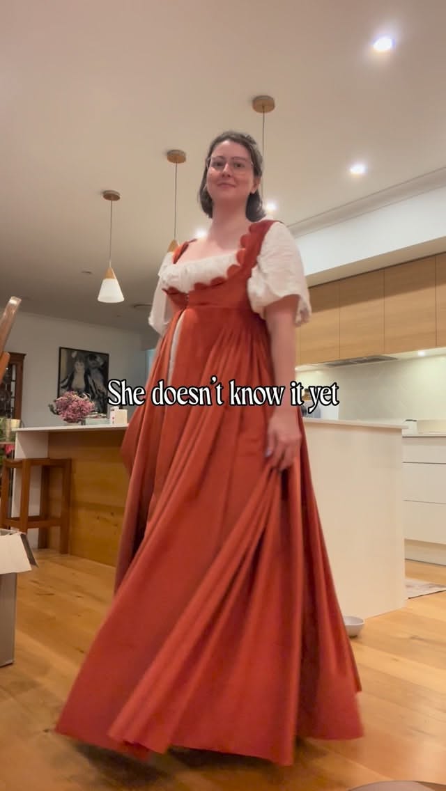 16K views · 4.7K reactions | What would you do? This was a little while ago and I’ve been able to wear this dress to other renfaires, but it was the best one of the year that was cancelled 🥲  This was my first Italian renaissance dress that I’ve designed and made, I can’t wait to make another this year!  #renfaire #renfairecostume #historicalfashion #fantasy #medieval #costume #renfair | Atelier Arden Official | Facebook
