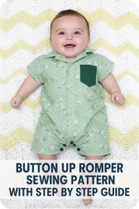 Baby Button-Up Romper Sewing Pattern PDF – Size 6 Months