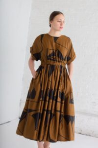 PLEATED DRESS IN PRINT B