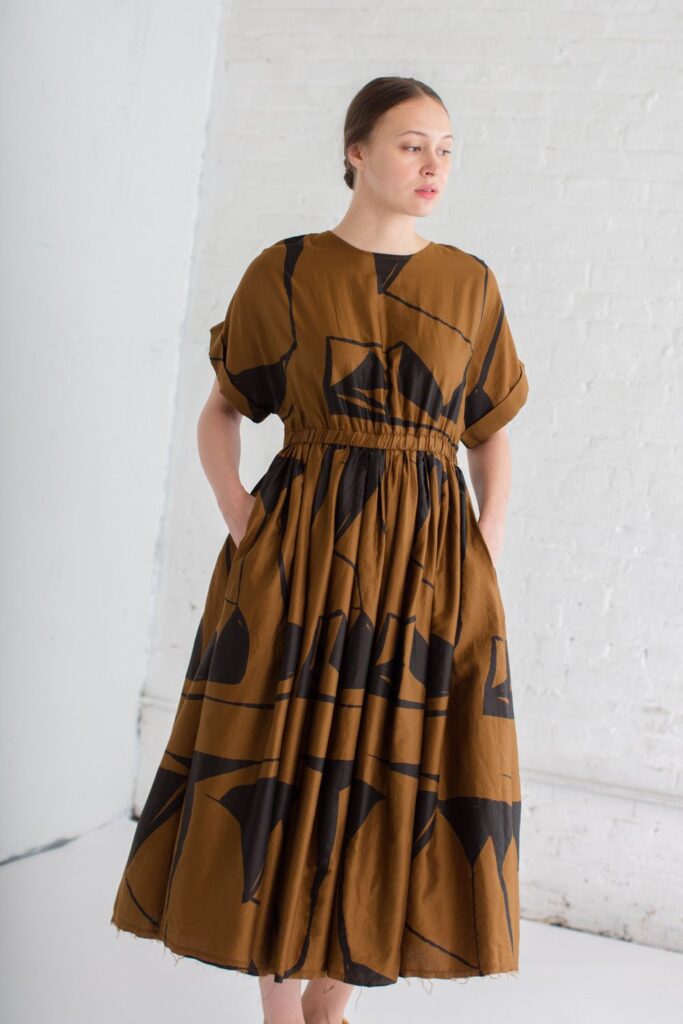 PLEATED DRESS IN PRINT B