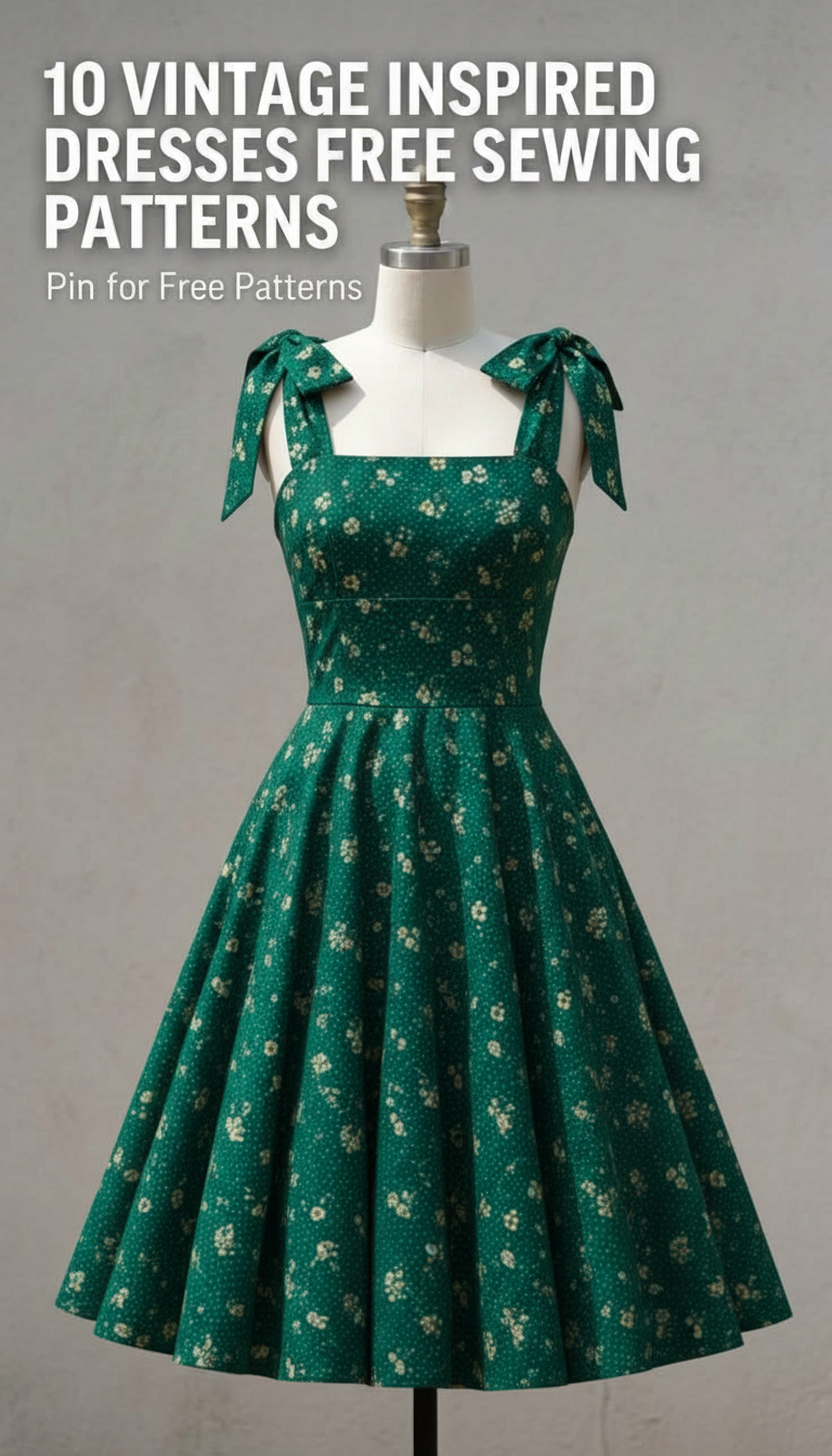 Vintage Inspired Dress Sewing Pattern PDF | Cottagecore Dress Pattern   | Beginner Friendly | Instan