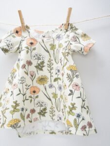 Dress- Baby/toddler/kids – CHICKADEE Swing Dress, Wildflowers – Etsy