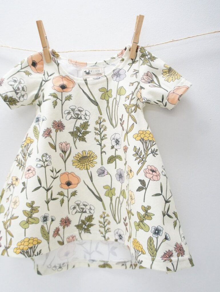 Dress- Baby/toddler/kids – CHICKADEE Swing Dress, Wildflowers – Etsy