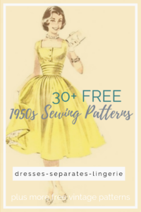 30+ Free 1950s Style Sewing Patterns