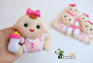Bonecos Bebes de Feltro com Moldes