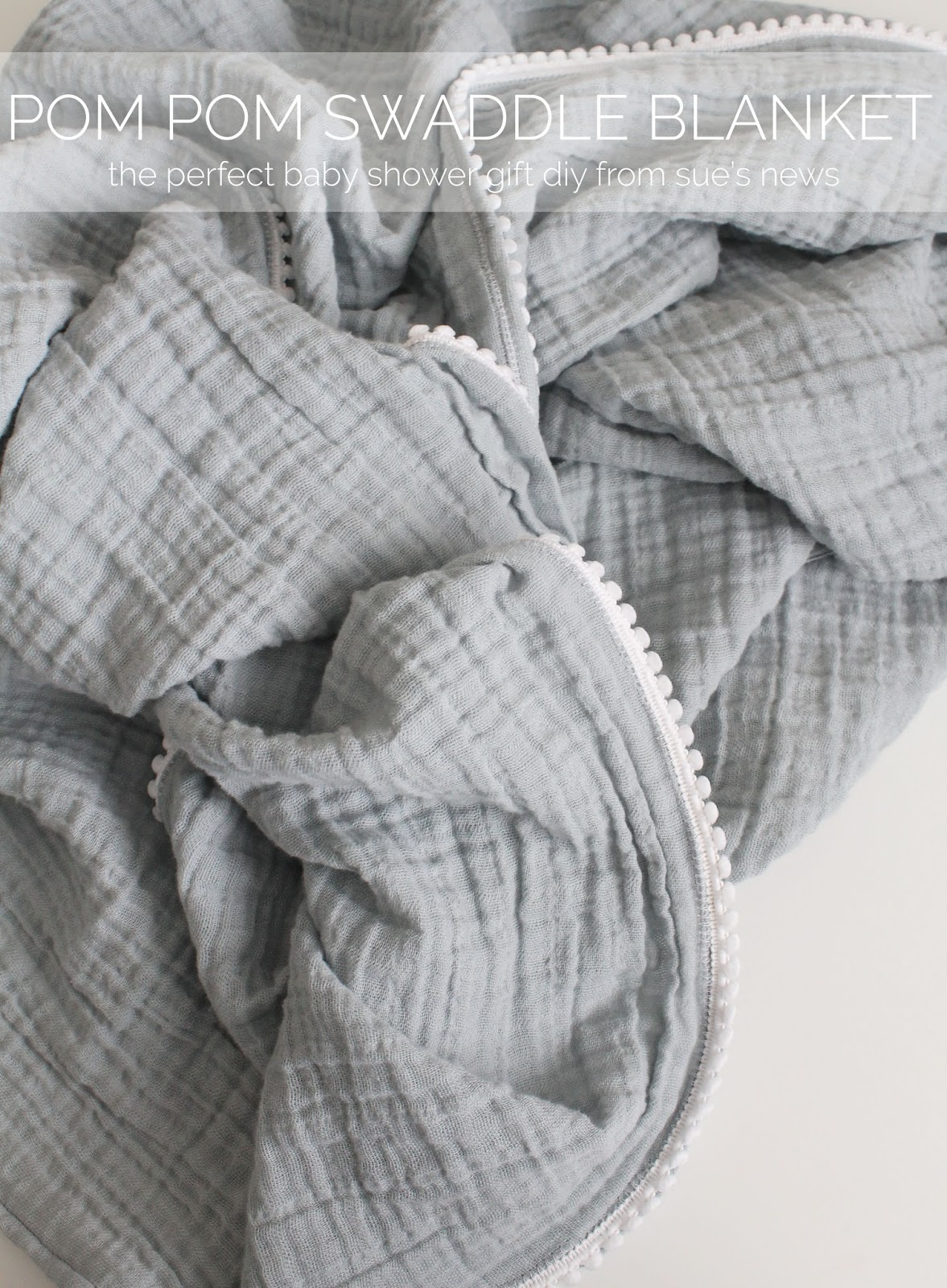 Tutorial: Pom Pom Swaddle Blanket