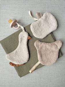 Goose Baby Pacifier Clip, Terry Cloth Binky Holder – Etsy