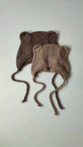 Handgestrickte Alpaka Baby Bärenmütze: Baby Outfit, Neugeborenen Geschenk