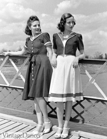 Vintage Sailor Clothes, Nautical Theme Clothing 1920s-1950s