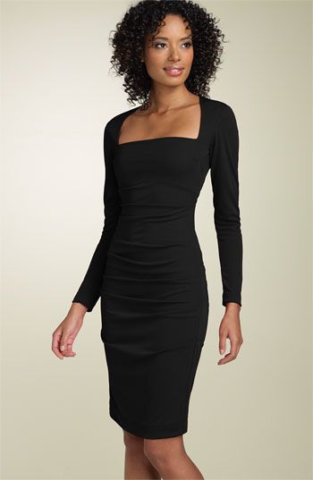 Nicole Miller Long Sleeve Matte Jersey Sheath Dress | Nordstrom