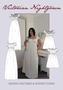 Victorian Nightgown Sewing Pattern: Beginner-Friendly Mini & Maxi (A4 PDF)