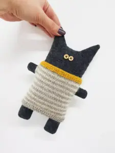 Black Cat sewing and knitted patterns, set of 2 digital tutorials in english, halloween doll diy .99 | Buy online with delivery