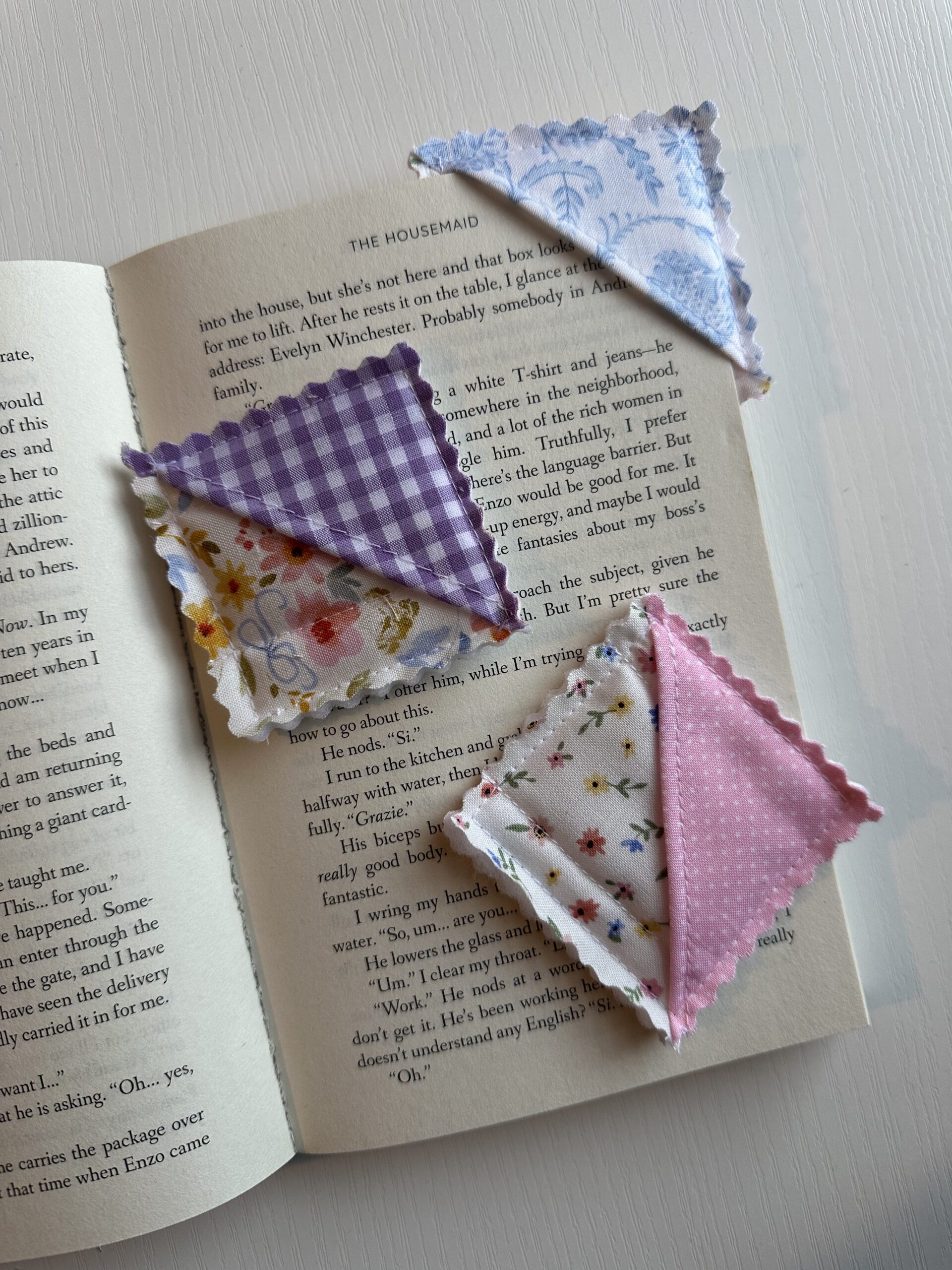 Fabric Corner Bookmarks