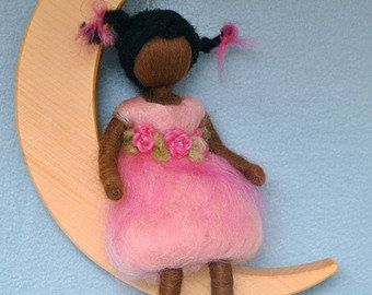 Waldorf geïnspireerde naaldvilte pop: het meisje in de rode jas – Etsy Nederland