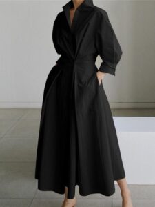 Versatile and Stylish Women’s Swing Maxi Shirt Dress