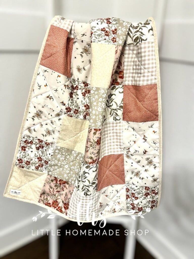 Classic Girl Quilt – Floral – Baby Quilt – Toddler Quilt – Modern Baby Bedding -toddler Bedding – Etsy