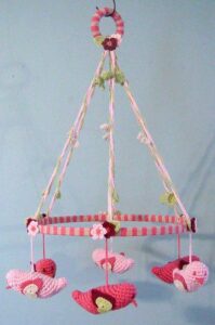 crochet bird mobile | Made for an old friend of mine, her si…