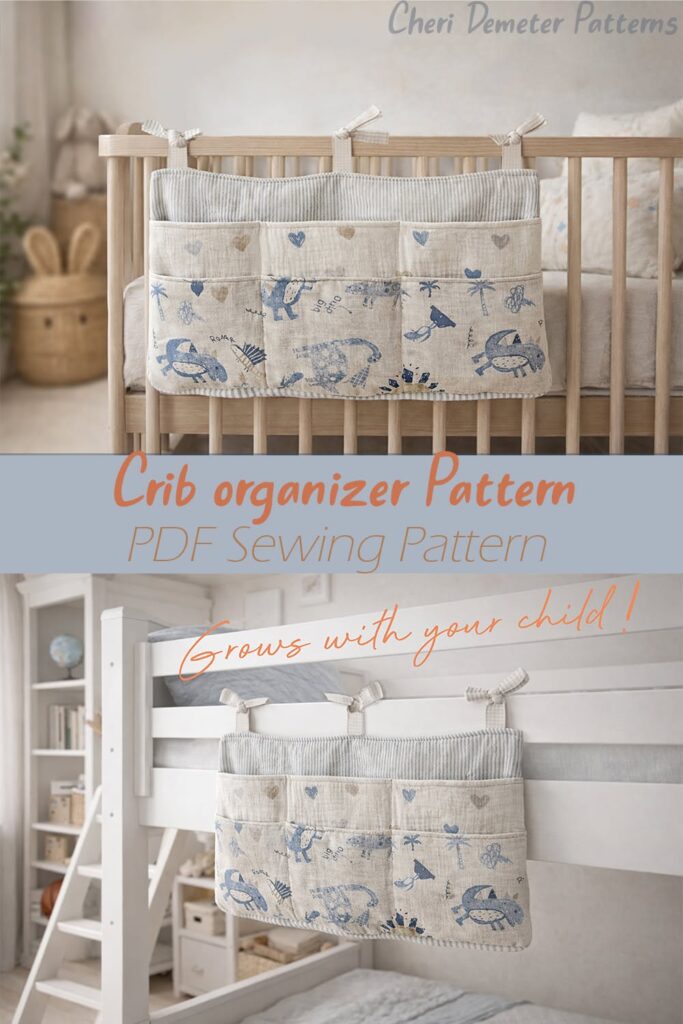 DIY Crib Organizer That Grows With Your Child | PDF Sewing Pattern