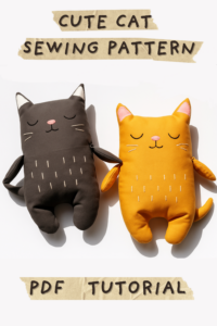 DIY Cat Plushie – Easy Sewing Pattern PDF