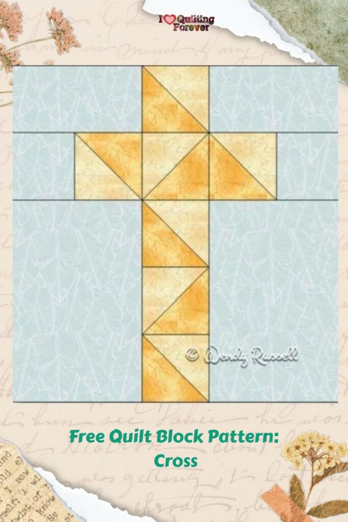 Free Quilt Block Pattern: Cross