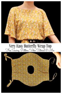 Super Easy One-Piece Wrap Top Free Sewing Patterns + Video | Fabric Art DIY